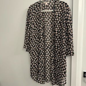 BAND OF GYPSIES - Flower Print Sheer Kimono